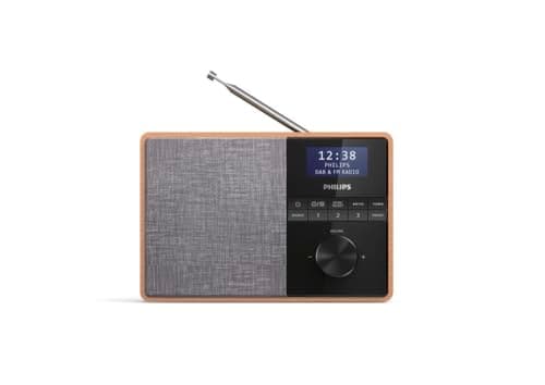 Philips Audio TAR5505/10 Radio Portable, Radio de Cuisine (Bluetooth, Étui Bois, Radio Dab+, Diaphragme 3 Pouces à Large Bande, Minuteur de Cuisine, Fonctionne sur Réseaux Ou à Piles, Noir - Image 5