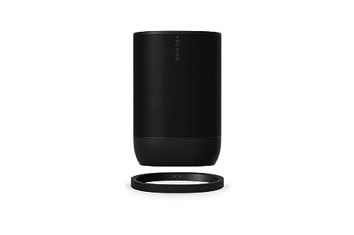 Sonos Move 2 | Enceinte Nomade sans Fil avec Wi-FI, Bluetooth, Compatible avec Amazon Alexa, 24 Heures d'autonomie, Socle de Charge sans Fil - Noir - Image 4