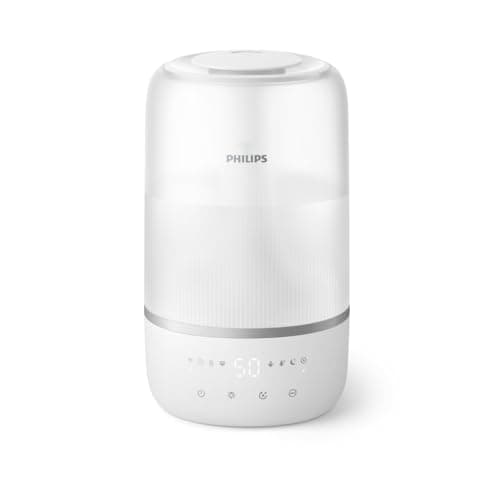 Philips Smart Humidifier - Compact but powerful with Sky High Mist, up to 32 hours of battery life, quiet with sleep setting and night light, for up to 38 m² (HU1509/00) - Image 5