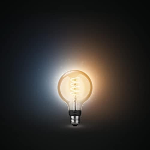 Philips Hue White Ambiance Smart LED Bulb E27 Filament G93 Globe Bluetooth Compatible with Alexa, Google Assistant and Apple Homekit - Image 4