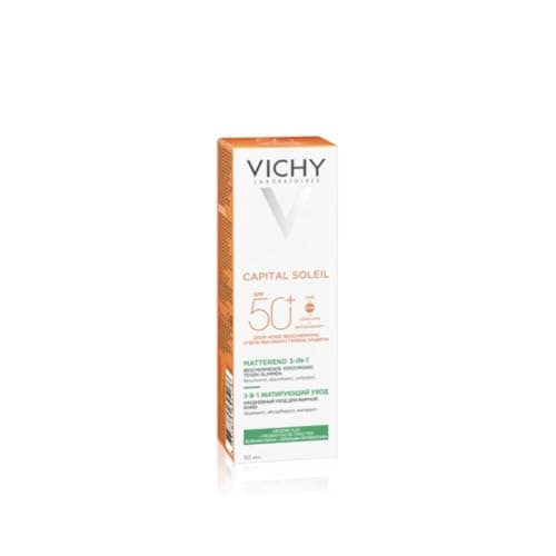 Vichy, Capital Soleil, Mattifying Sunscreen SPF50+ 3 in 1, Very Wide Spectrum UVA and UVB Protection, Combination to Oily Skin, Regulates Sebum, Non-Greasy Formula, 50 ml - Image 7