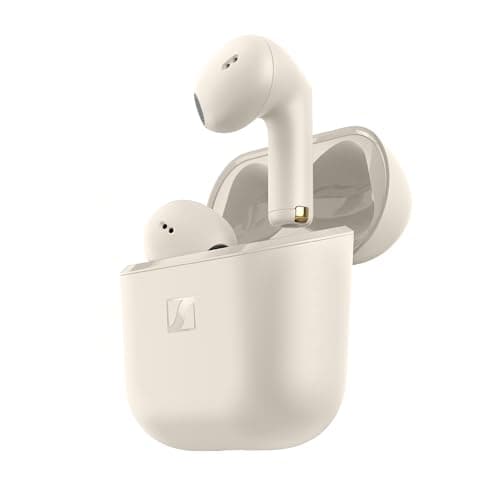 Sennheiser ACCENTUM Open Wireless Earbuds – Wireless Bluetooth Earbuds, Sport Open Ear, Dynamic Sound, Bluetooth 5.3, IPX4, 28 Hours Battery Life, USB-C Charging Box, Cream - Image 3