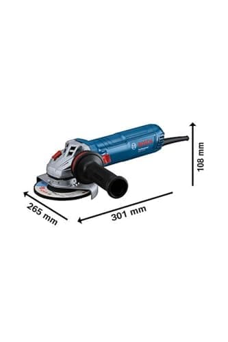 Bosch Professional meuleuse angulaire filaire GWS 12-125 (Ø disque : 125 mm, 1 200 W, protection anti-redémarr., poignée auxiliaire Vibration Control, capot protection, écrou de blocage, clé à ergots) - Image 4