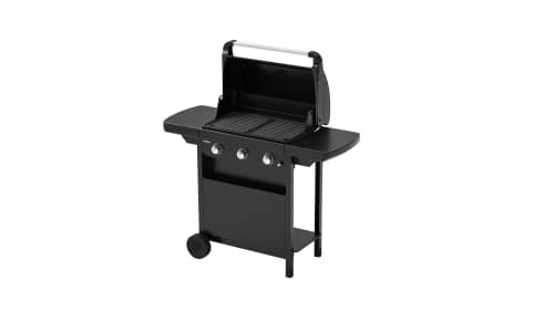 Campingaz Compact Class 3 L Gas Grill, Compact Barbecue Gas Grill Cart with 3 Aluminized Steel Burners, Lid with Thermom, Grease Collection Tray & 2 Folding Side Shelves, 7.5 kW - Image 4