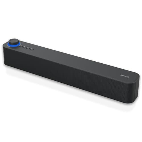 ATLANTIS Soundbar PC 20 W, PC Case, 3.5 mm Jack + Bluetooth 5.3 for Smartphone, FireTV, Turntable, Batt. 2400 MHA, FM Radio, Speaker PC, Laptop, TV, Smartphone Dimm 420 x 60 x 74 mm Black - Image 2