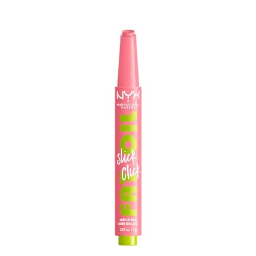 NYX Professional Makeup Lip Balm Tinted Lip Balm, Moisturizing Oils, Long Lasting Hydration, Light Formula, Vegan, Fat Oil Slick Click, Shade : Clout - Image 2