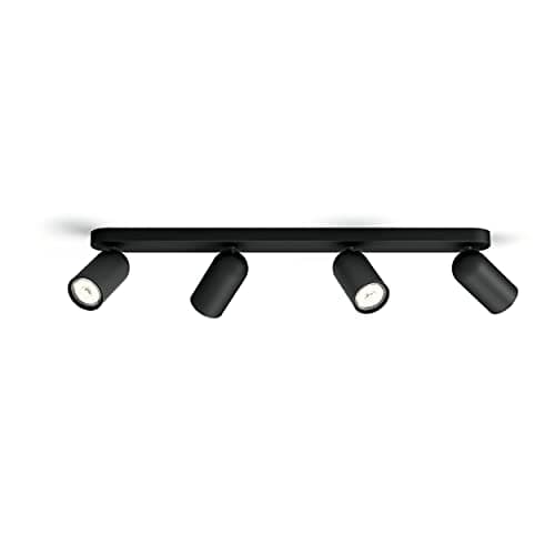 Philips Myliving Pongee Recessed Spotlight - Black - 4 Light Points - Includes Philips Hue White Ambiance GU10 & Dimmer - Image 3