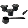 Fackelmann 42235 Set of Reusable Nespresso Capsules, Pods and Accessories for Coffee Machines, Black Plastic, 3.8 x 2.8 cm - Image 2