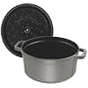 STAUB Enamelled Cast Iron Casserole Dish with Lid and Steam Basket, Suitable for All Heat Sources Including Induction, 4 to 5 People, Round, 26 cm, 5 L, 7.2 kg, Graphite Grey - Image 5