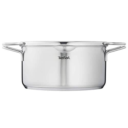 Tefal Nordica H8524635 Stewing Pot 24 cm (5 L) Stainless Steel with Glass Lid, Heat Distribution Base, Pouring Spout, Easy Draining, Suitable for All Heat Sources Including Induction - Image 6