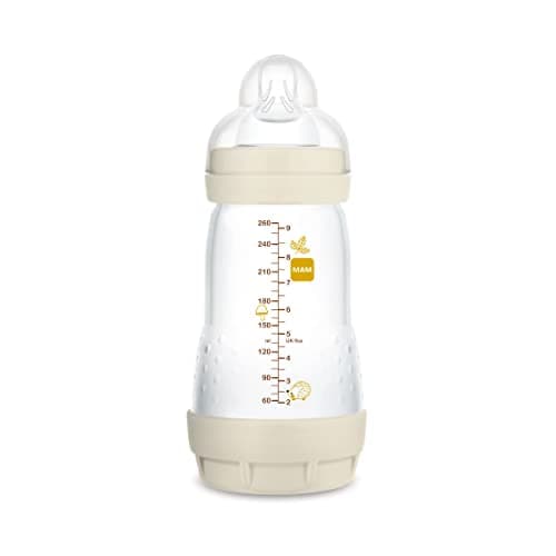 Mam Easy Start Self-Sterilising Anti-Colic Bottle with 2 Flow Teat, 260 ml, Beige - Image 3