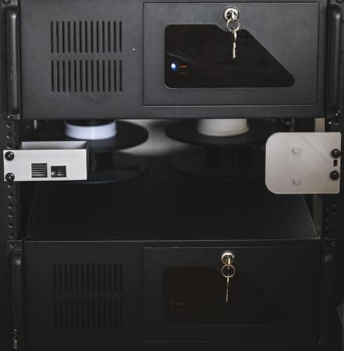 1U (1HE) or 2U (2HE) rack mount for 19" and 10" racks, compatible with e.g. Philips Hue Bridge (Silver, 2U (2HE)) - Image 4