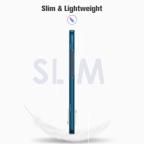 FINTIE Case for Samsung Galaxy Tab A11 8.7 Inch 2025 and Galaxy Tab A9 8.7 Inch 2023, Slim Transparent Frosted Hard and Light Case, Peacock Blue - Image 5