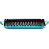 LE CREUSET Enamelled Cast Iron Rectangular Grill, 32 cm, Caribbean Blue, 20202321700460 - Image 2