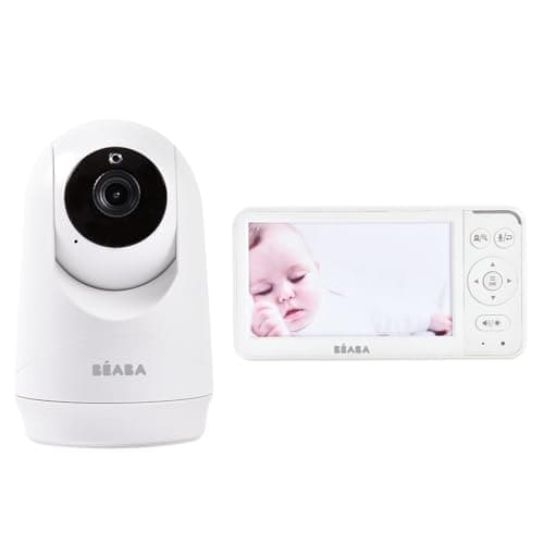 BÉABA, Zen Plus 2 Babyphone Camera – 360° Rotatable Camera, 5 Inch HD Display, Night Vision, Walkie-Talkie, Thermometer, 8 Lullabies, 300 m Range, 20 Hour Battery Life, 4 Connectable Cameras, White - Image 5