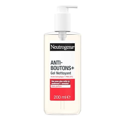 Neutrogena – Gel Nettoyant Anti-Boutons + Acide Salicylique + 2% PHA (200 ml) – Soin visage anti-boutons non comédogène et non gras – Nettoyant visage pour peaux à tendance acnéique sans parfum - Image 2