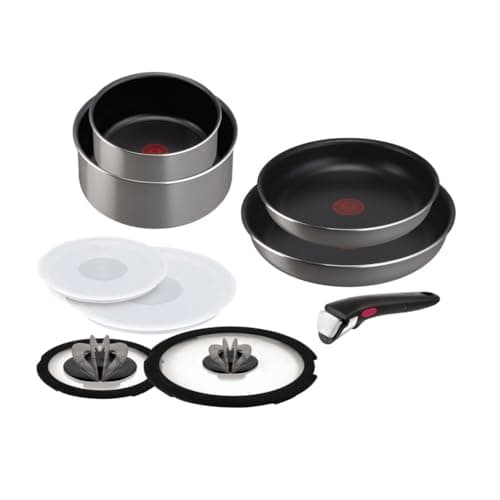 Ingenio Cassis Grey Tefal 9-Piece Cookware Set - All Heat Sources Except Induction - L1619192 - Image 3