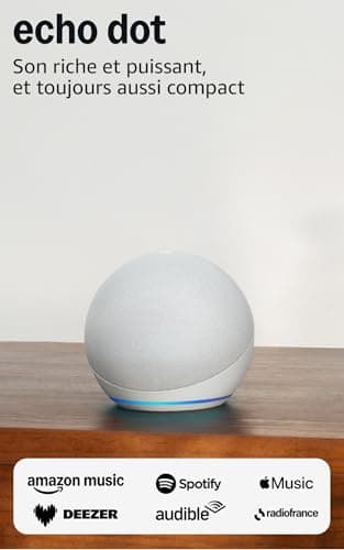 Echo Dot (Newest gen) | Big vibrant sound Wi-Fi and Bluetooth smart speaker with Alexa | Glacier White - Image 2