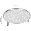 Cooking Tray, 9.5 Inch Stainless Steel Round Holder Shelf Pressure Cooker Canner Rack Removable Legs Chinese Steaming Rack for Instant Pot (stainless steel) - Image 3