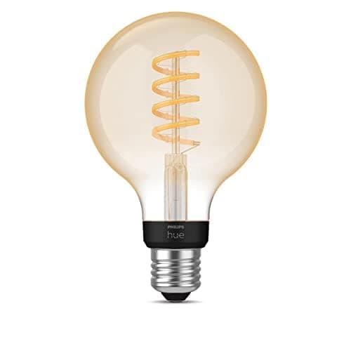 Philips Hue White Ambiance Smart LED Bulb E27 Filament G93 Globe Bluetooth Compatible with Alexa, Google Assistant and Apple Homekit - Image 6