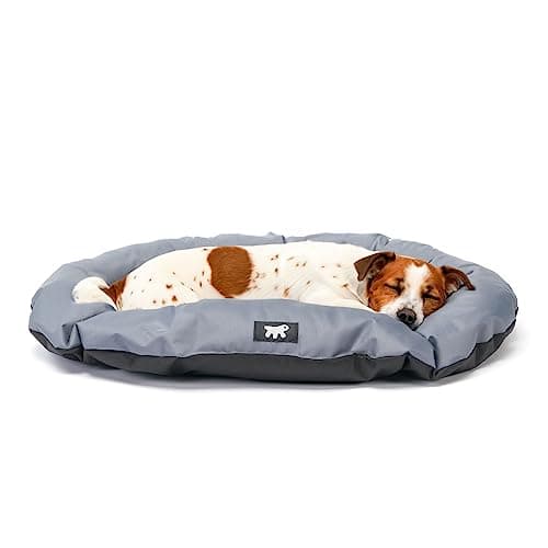 Ferplast Niche pour chien Coussin pour chien Taille moyenne Tissu anti-rayures Lavable en machine à 30° Matelas imperméable pour chien 65 x 42 x 3 cm Gris - Image 2