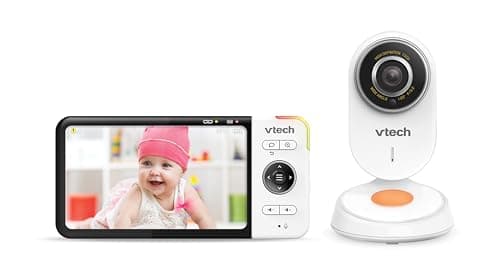 Vtech VM818 HD Baby Monitor - Video Baby Monitor with Wide Angle Camera - HD Video, Clear Sound, 5" LCD Color Screen and Night Vision Function - Intercom, Lullabies and Sounds - Image 2