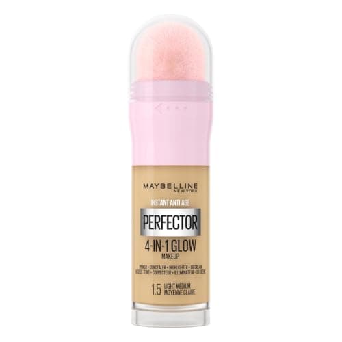 Maybelline New York - 4-in-1 Illuminating Complexion Perfector - Base/Concealer/BB Cream/Highlighter - Instant Glow Perfector 4-in-1 Foundation - Shade: Light Medium (1.5) - 20 ml - Image 2