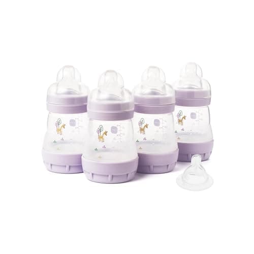 MAM Easy Start Self Sterilising MAM Size 1 Slow Flow Anti-Colic Baby Bottles + 1 Medium Flow Teat Size 2 Pink - Image 2