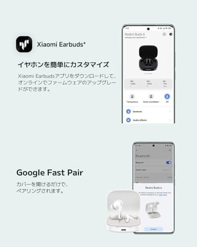 XIAOMI Redmi Buds 6 Black - 42H Battery Life, Hi-Fi Sound with Dual Drivers, 49dB ANC, 4 EQ Modes, AI Noise Reduction, Fast Charging, Bluetooth 5.4, Support Google Fast Pair - Image 7
