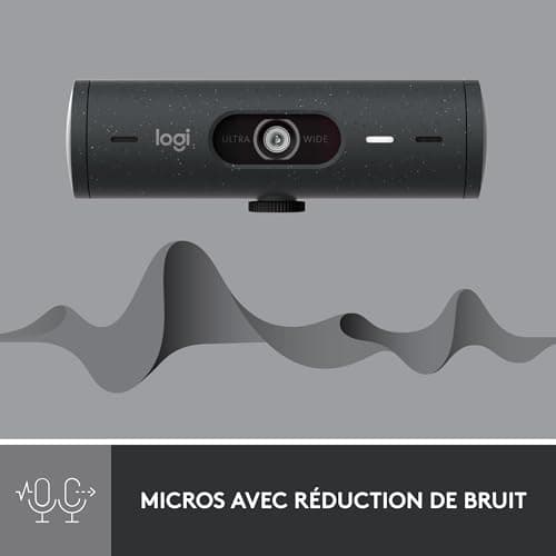 Logitech Brio 500 HD Streaming Webcam with Expo Auto, Show Mode, Dual Noise Cancelling Microphones, Privacy Webcam Flap, Compatible with Microsoft Teams, Google Meet, Zoom, USB-C Cable - Graphite - Image 6