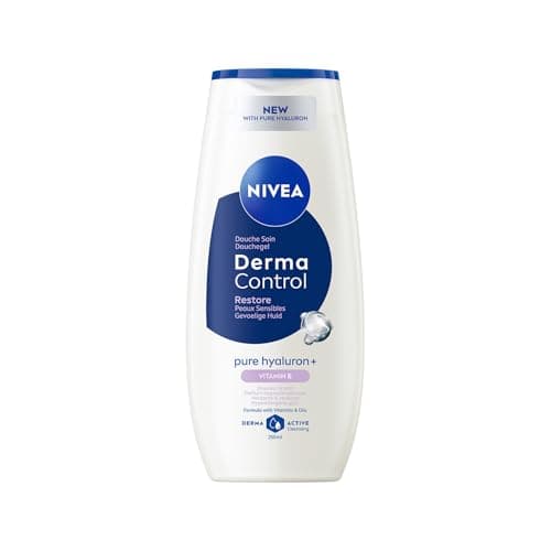 NIVEA - Gel Douche Corps Derma Control Restore - Douceur & Soin - Enrichi En Acide Hyaluronique Pur & Vitamine E - Parfum Hypoallergénique - pH Neutre - Peaux Sensibles - 250 ml - Image 3