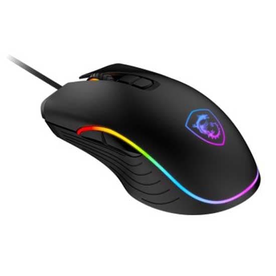 MSI Forge GM300 7-Button Optical Mouse with Scroll Wheel, 1000/1600/3200/6400 dpi, 10M+ Click Lifespan Switches, Dragon RGB LED Light Effects and Braided Cable - Image 6