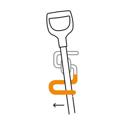 Fiskars 1057584 Heavy Duty S Shape Long Handle Garden Tools Wall Brackets Soft Coated Recycled Material Orange 3 Pieces - Image 4