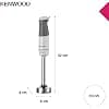 Kenwood HBM40.302WH TriBlade System 3 Blade Turbo 1 Speed Metal Rod 20 cm with Whisk Measuring Cup Shredder 0.5 L 850 W White - Image 4