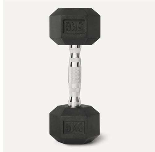 Amazon Basics Rubber Encased Hex Dumbbell Weights Set - Image 5