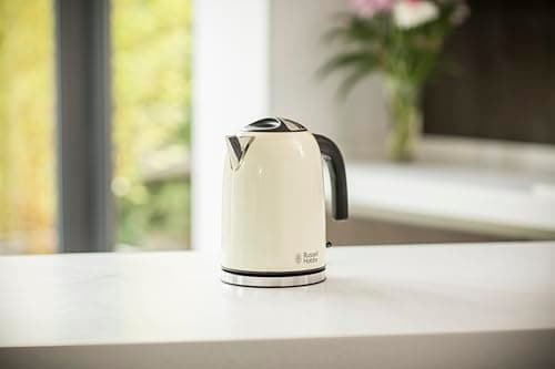 Russell Hobbs Colours Plus Cream Electric Kettle (1.7L, 2400W, Fast Boiling, Perfect Flow, Visible Water Level, Washable Anti-Limescale Filter) 20415-70 - Image 3