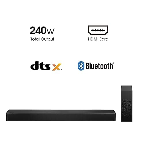 Hisense Barre de Son HS2100 2.1 CH 240 W - DTS Virtual X, Caisson de Basses, HDMI Arc, Bluetooth (modèle 2023), Noir - Image 4