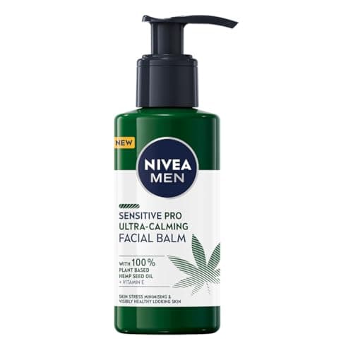 NIVEA MEN Sensitive Pro Ultra Soothing Face Balm (150ml), Aftershave Balm Enriched with Hemp Seed Oil and Vitamin E for Stress Minimizing Facial Care - Image 2