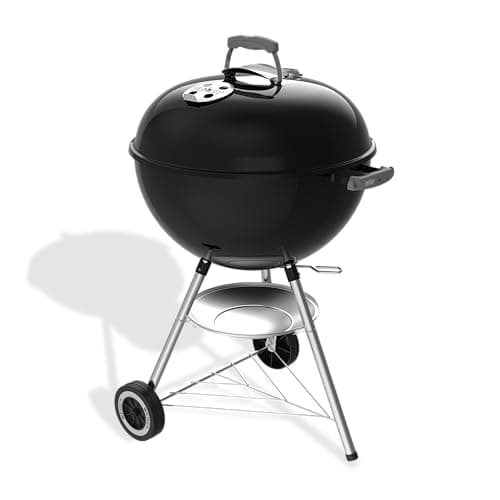 Weber Original Kettle Charcoal Barbecue Kettle with Enamelled Steel Lid and Bowl 57 cm Grill One-Touch Cleaning System Built-in Thermometer Tripod with Wheels Black - Image 4