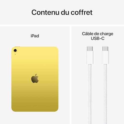 Apple iPad with A16 Chip: 11-inch Liquid Retina Display, 256GB, Wi-Fi 6, 12MP Front/Rear Cameras, Touch ID, One-Day Battery Life - Yellow - Image 8
