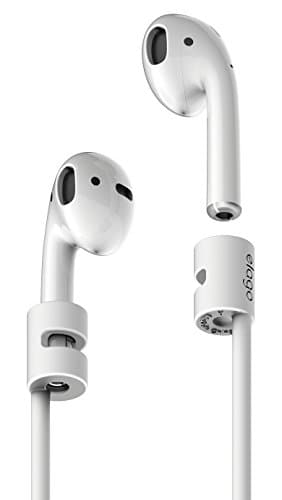 elago Silicone Strap AirPods Strap Anti-Lost Compatible with Apple AirPods 1 and 2 - Made of Smooth Silicone, 45 cm, Perfect for Sports, Leisure (White) - Image 2