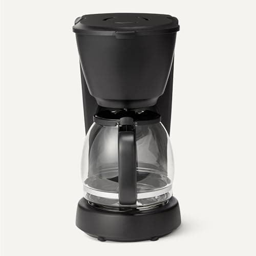 Amazon Basics Machine à café filtre, carafe en verre de 1,25 l/10 tasses, garde au chaud pendant 29 min, 1 000 W, noir, prise européenne - Image 5