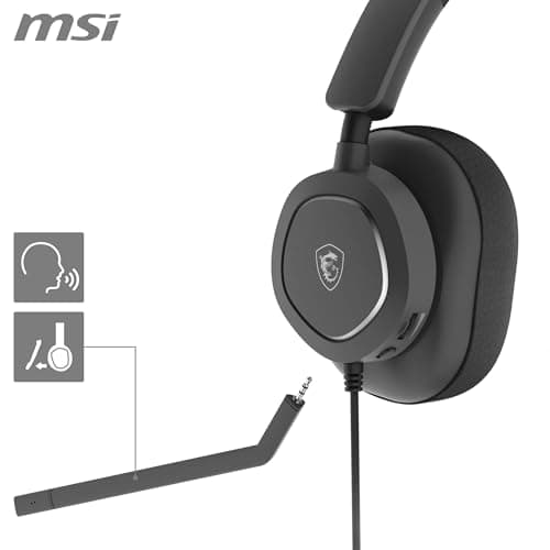 MSI Maestro 300 PC Headset, Detachable Microphone, USB Type-C or USB Connection - Image 4