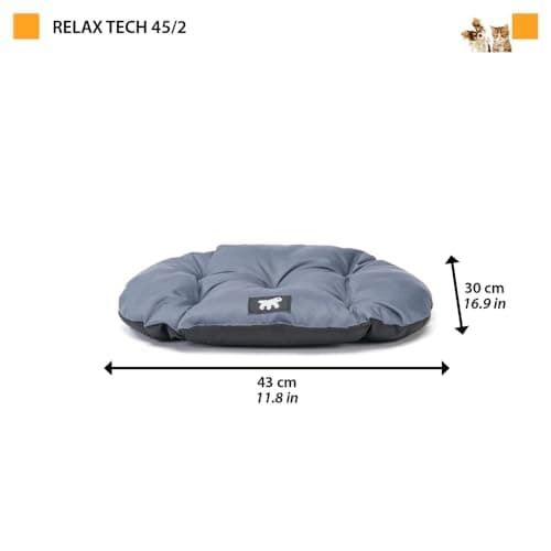 Ferplast Lit pour chien Coussin pour chien Petits chiens Tissu anti-rayures Lavable en machine à 30° Matelas imperméable pour chien 43 x 30 x 3 cm Gris - Image 4