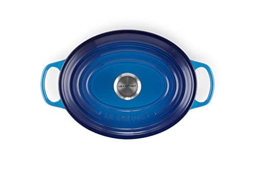 Le Creuset, Azure 21178312202430 Signature Enamelled Cast Iron Casserole Dish with Lid, Ø 31 cm, Oval, Compatible with All Heat Sources (Induction Included), Capacity: 6.3 L, 5.7 kg, Azure - Image 5