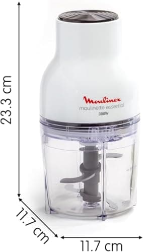 Moulinex Electric Chopper, 400 ml, 300 W, 4 Blades, 3-in-1 Function, Chopper, Blender, Mixed, Single Pressure System, Essential DJ520110, White - Image 8