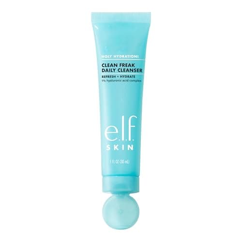 e.l.f. Skin Holy Hydration! Clean Freak Daily Cleanser Mini nettoyant doux et hydratant pour le visage à l'acide hyaluronique, végétalien et sans cruauté envers les animaux, 30 ml - Image 7