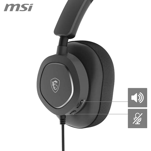MSI Maestro 300 PC Headset, Detachable Microphone, USB Type-C or USB Connection - Image 6