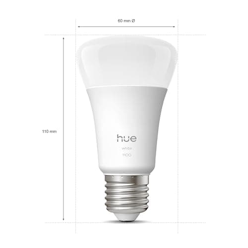 Philips Hue Ampoule LED connectée A60, Lumière blanche chaude 2700 K, Culot E27, 9,5 W, 1100 lumens, Intensité variable, Compatible avec Alexa, Google Assistant et Apple Home, pack de 1 - Image 7