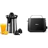 Russell Hobbs Electric Citrus Press [Automatic: Quick Fresh Fruit Juice] Classic (Brushed Stainless Steel, 2 Directions Rotation & Philips Toaster - 2 Slots, 8 Settings - Image 2